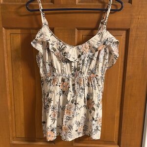 Torrid size 0 babydoll camisole with flutter ruffle at bust sweetheart neck Cute